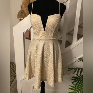 White Lace Mini Party Dress
